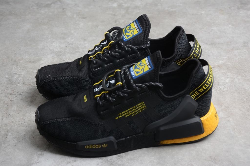 Adidas NMD R1 V2 Black Yellow Gradient GY5354 men women shoes