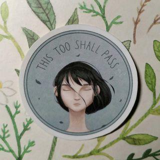 Aesthetic This too shall pass Journal/Scrapbooking Sticker