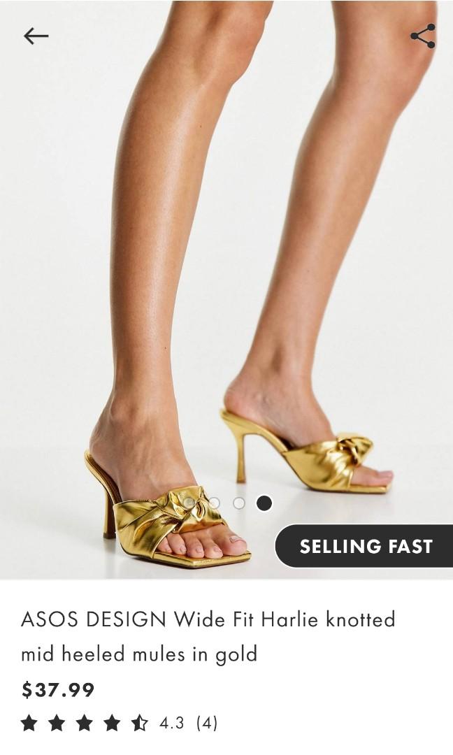 Gold hot sale knot heels