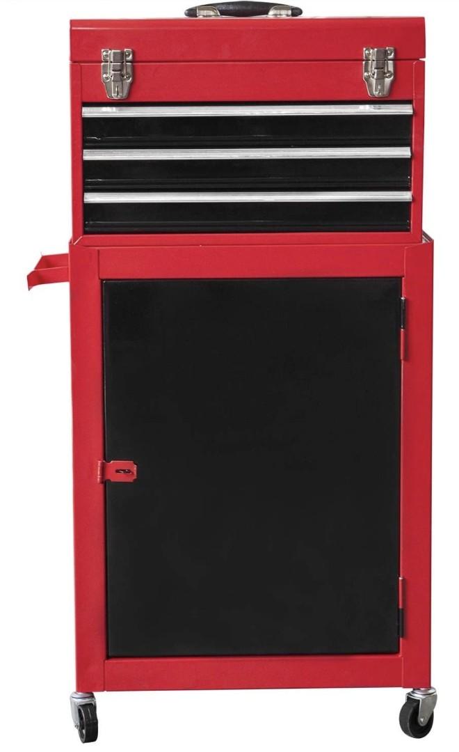 BLACK Rolling Garage Tool Organizer Detachable 3 Drawer Tool