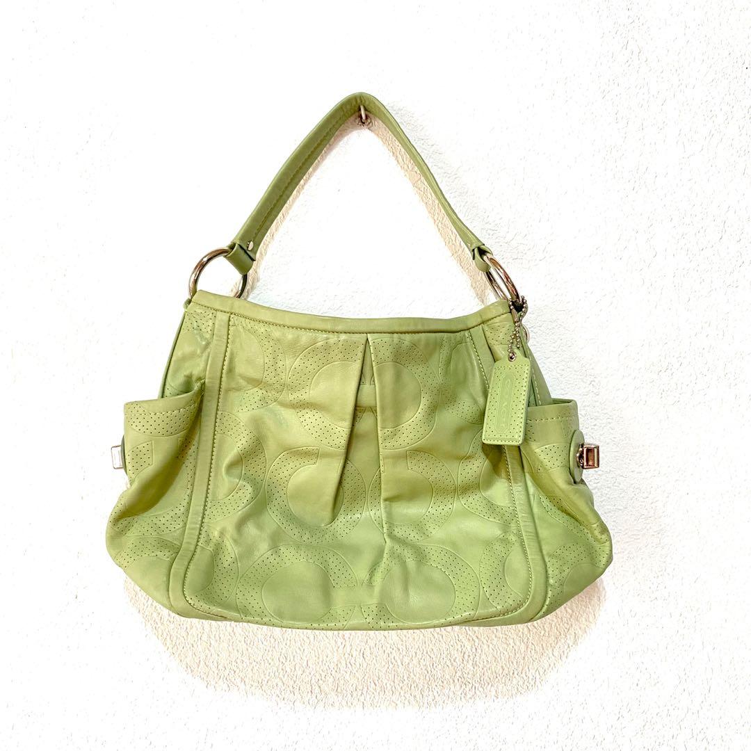 Authentic Coach Lime Green Leather Bag, Luxury, Bags u0026 Wallets on Carousell