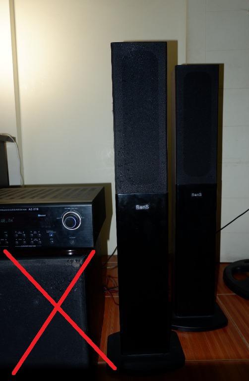 AV Amplifier with Tower Speakers, Audio, Soundbars, Speakers
