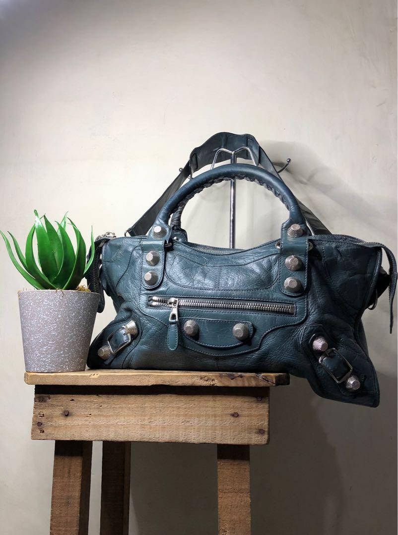 Balenciaga motorcycle bag hot sale navy