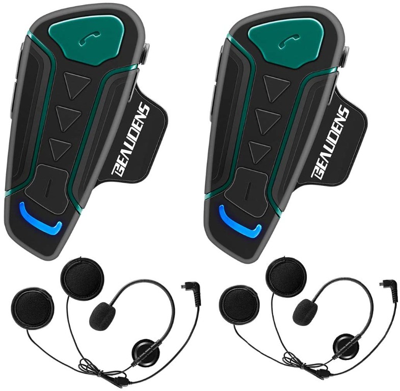 BEAUDENS Bluetooth for Motorcycle, Range 1200 m 3 Cyclists