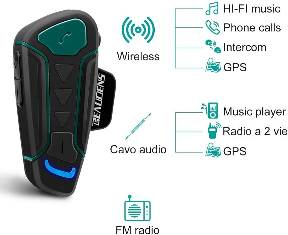 Beaudens bluetooth headset intercom best sale