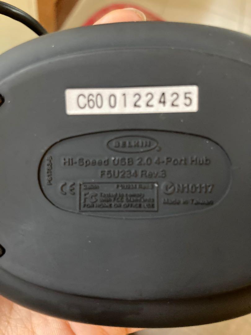 Belkin USB Hub (4-port) (Category: Networking) located in Santa Rosa. Submitted by gcruz0512 (Listing ID 1113141604, Image 3). Description: High speed USB hub.