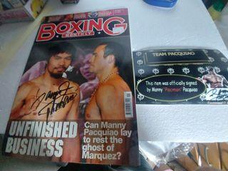 BOXING MAGAZINE Manny Pacquiao Marquez authentic signature