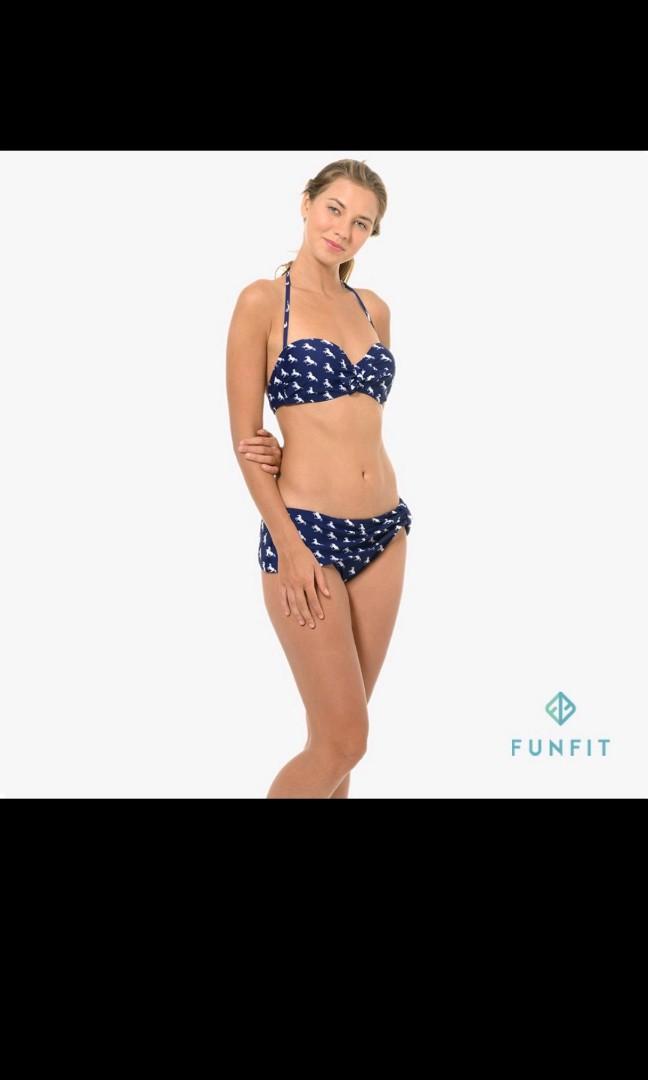 Joules Womens Bonnie Clasp Fastening Halter Neck Bikini Top 