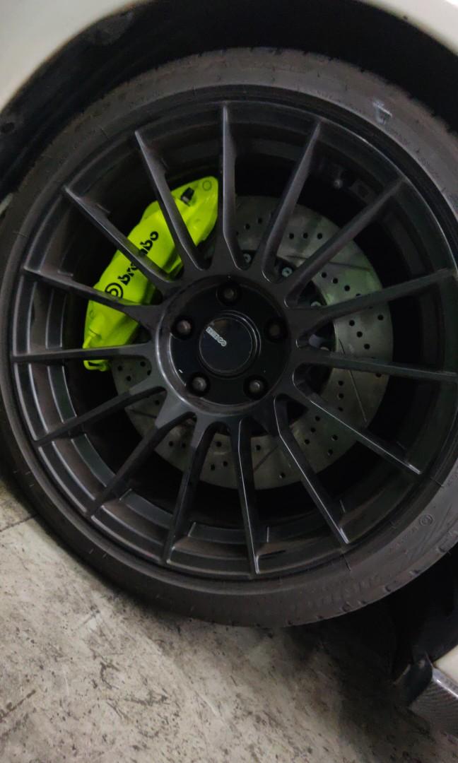 Brembo bbk 4pot lime green rx8 fitment, Car Accessories, Accessories on