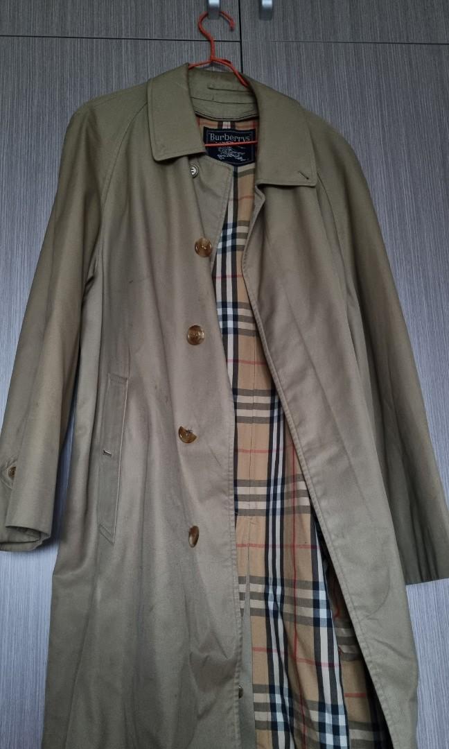 BURBERRY TRENCHCOAT WITH NOVA CHECKERED PATTEN IN INNER LINING, Men's  Fashion, Coats, Jackets and Outerwear on Carousell