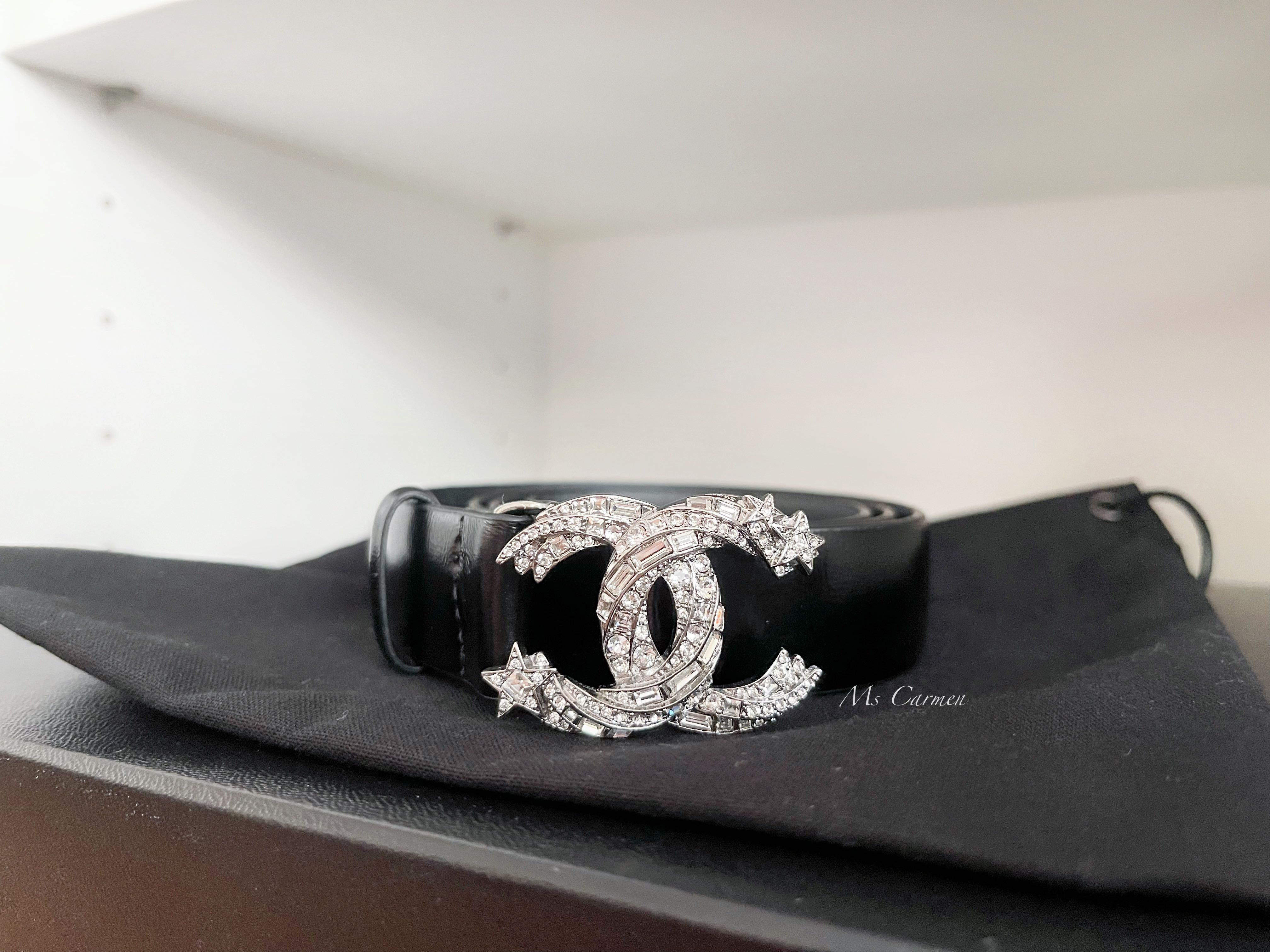 Chanel Black Leather CC Belt Size 80 CM at 1stDibs  chanel belt sizes