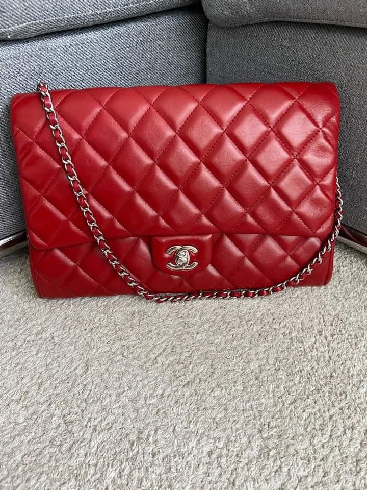 Chanel Timeless Clutch on Chain Dark Red SHW Series 17, Luxury, Bags &  Wallets on Carousell