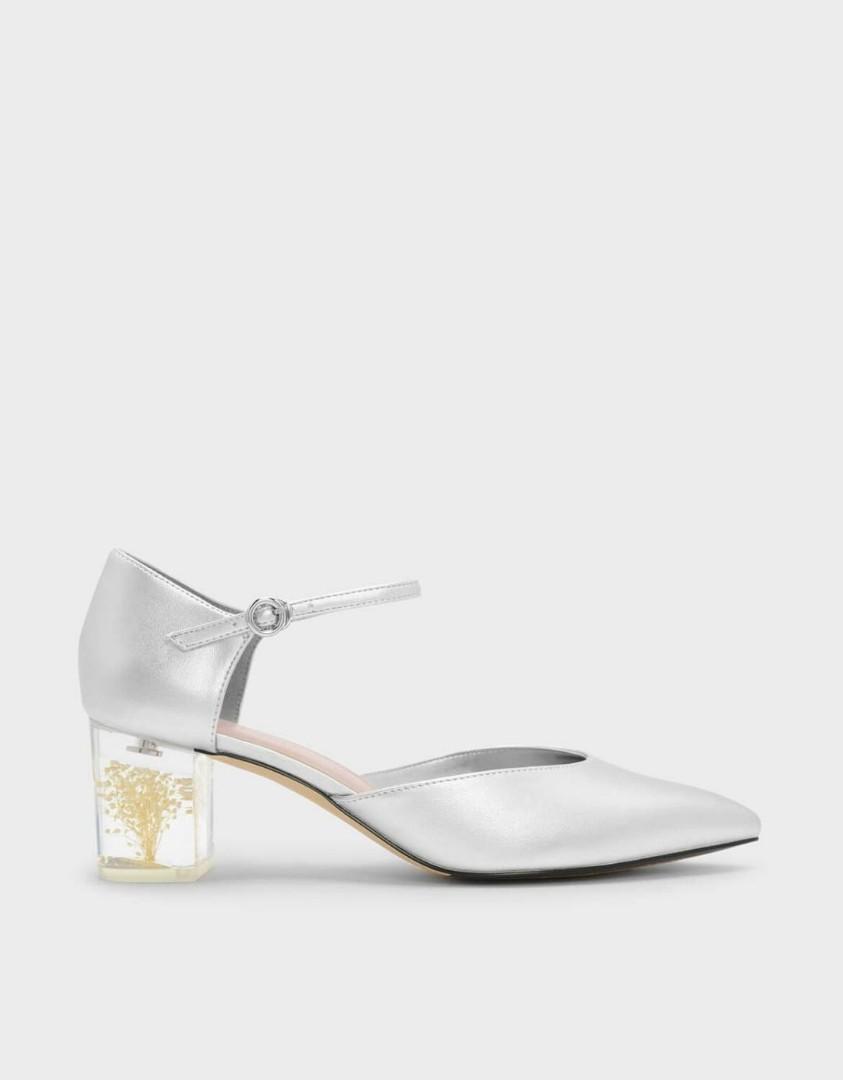 Floral best sale lucite heel