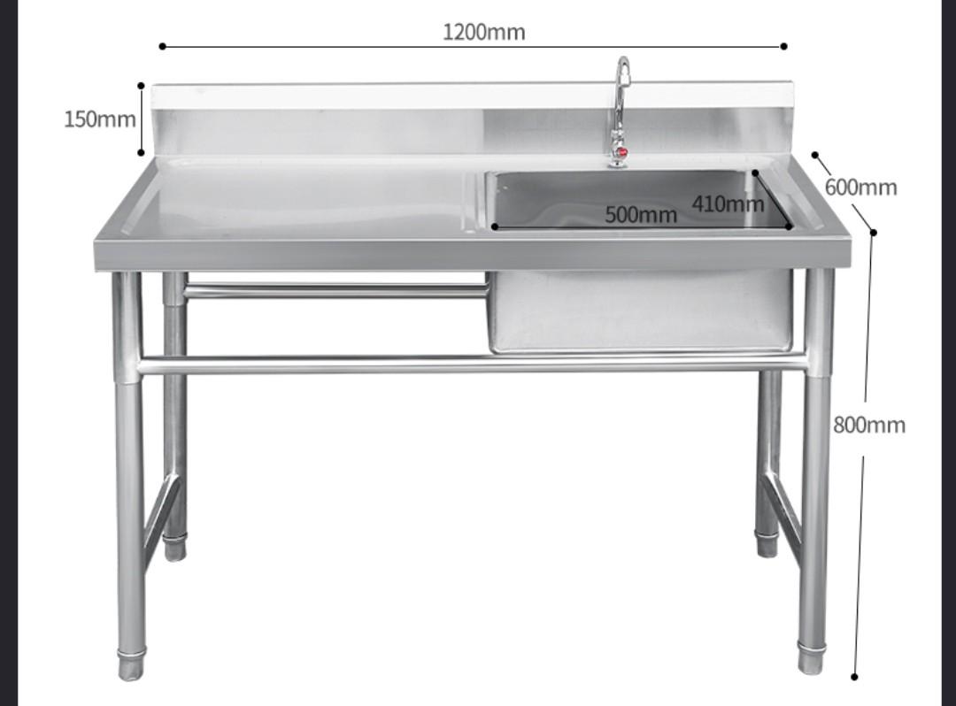 Commercial stainless steel sink with stand single sink ...