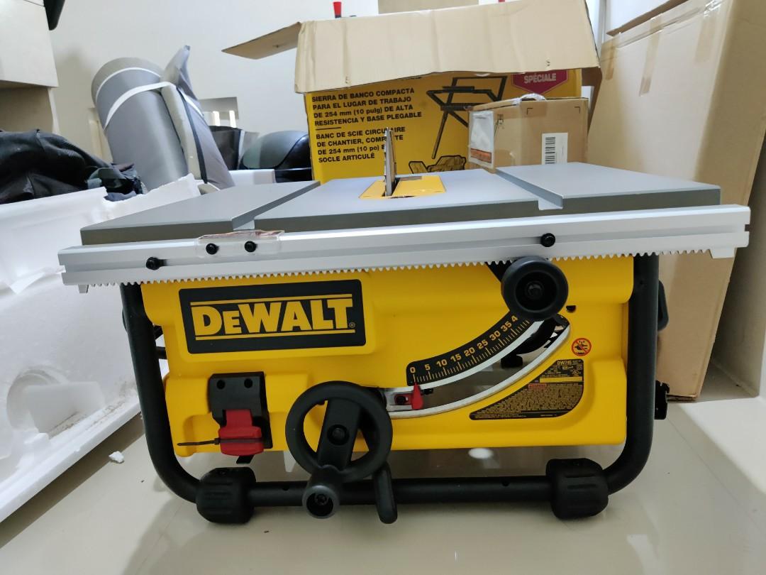Dewalt dw745s compact job site table saw with folding stand sale