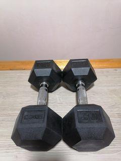 Dumbbell (core hex 30 lbs, sold per piece, 2000 php per piece)