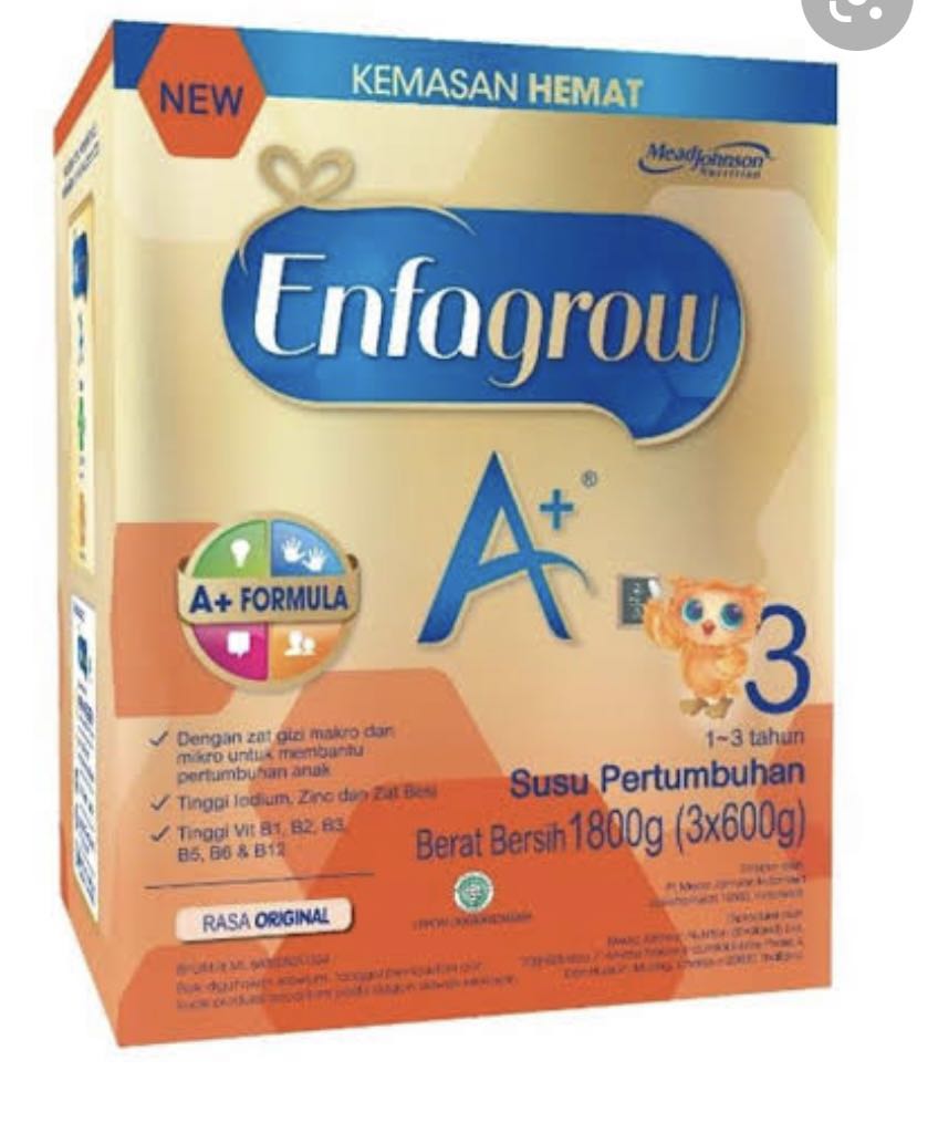 ENFAMIL A 1800 gram Rasa Original Bayi Anak Perawatan