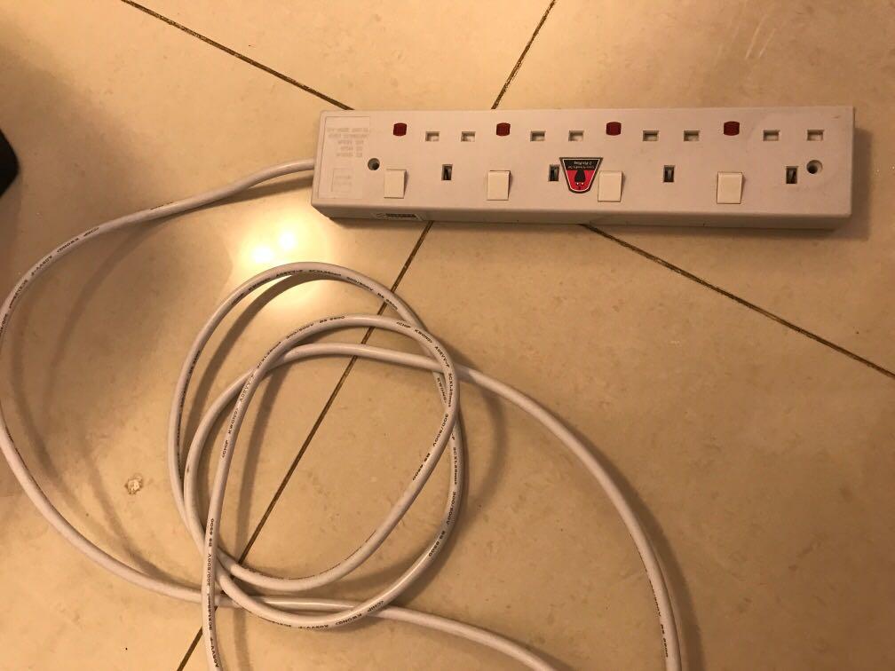 Extension Cord, TV & Home Appliances, Electrical, Adaptors & Sockets on