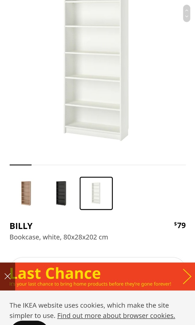Free Billy bookcase, Furniture & Home Living, Furniture, Shelves