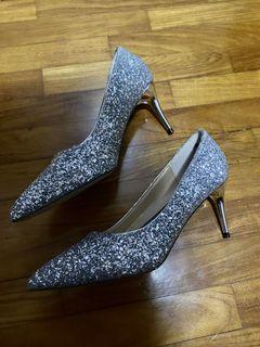 Glitter Heels in Silver