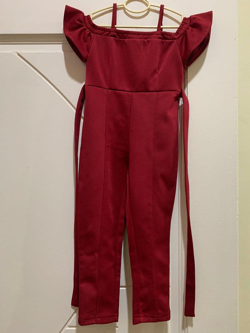 GRACE KIAR 2 3 years old girl jumpsuit red Color nice quality