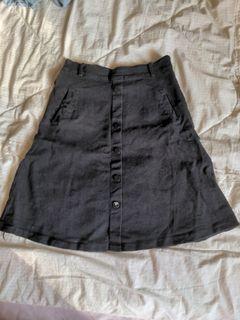 High waisted black skirt