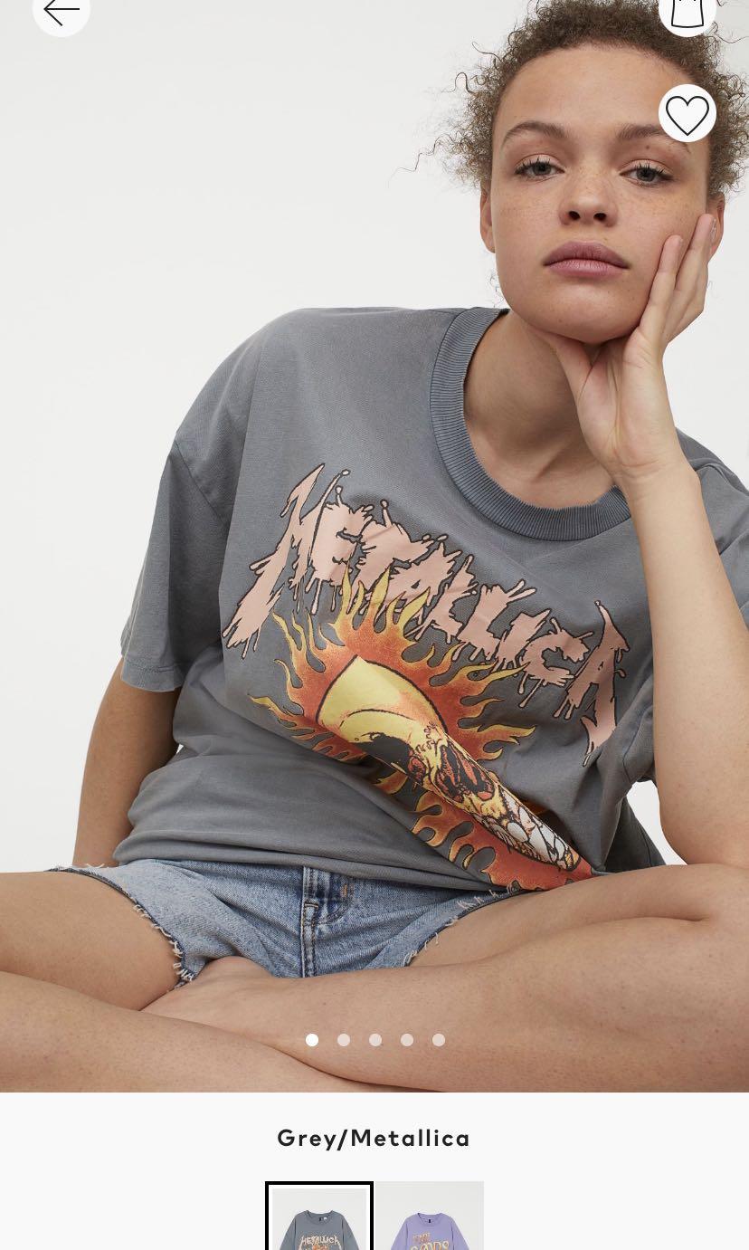 H&m online metallica top
