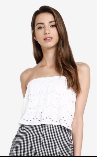 White tube top top hollister