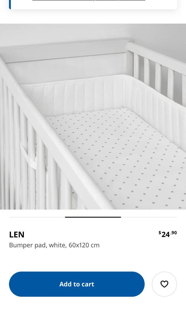 IKEA LEN baby cot bumper pad Babies Kids Baby Nursery Kids