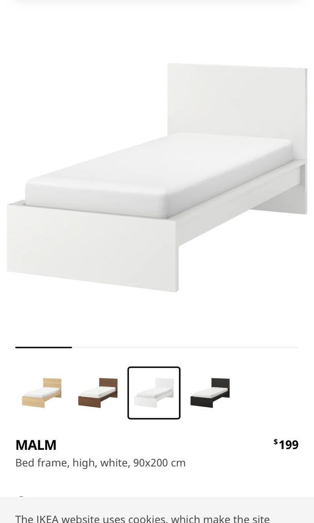 Ikea Malm super single Bed Frame And Mattress, Furniture & Home Living