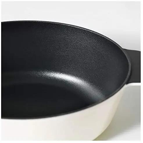 VARDAGEN Casserole with lid, enamelled cast iron matte/black, 5.3 qt - IKEA