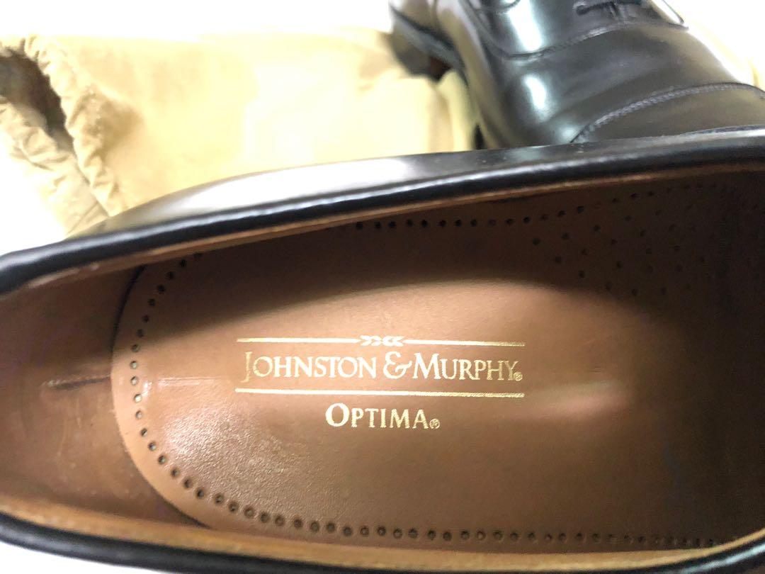 Johnston Murphy Optima Black Leather Shoes mens, Men's Fashion, Footwear,  Dress Shoes on Carousell