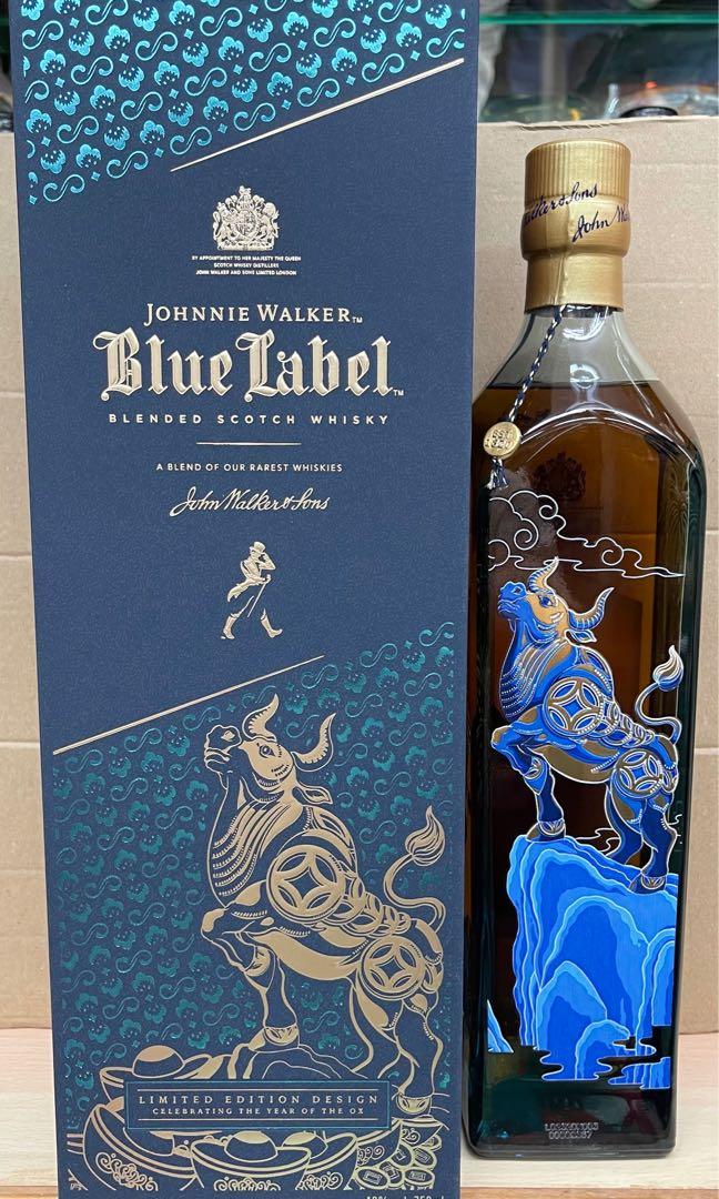 Johnnie Walker Blue Label牛年特別限量版70cl(港版), 嘢食& 嘢 Johnnie Walker Blue Label牛年特別限量版70cl(港版), 嘢食& 嘢