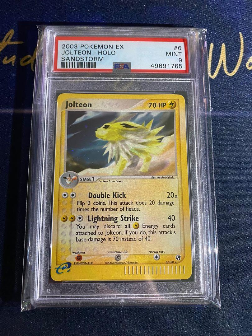 Jolteon Holo PSA 9 EX Sandstorm/Vintage Slab/Pokemon Cards/Eevee  Heroes/Evolving skies, Hobbies & Toys, Toys & Games on Carousell