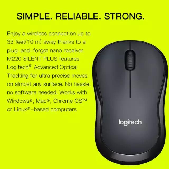 Logitech M220 Wireless Mouse with Silent Clicks