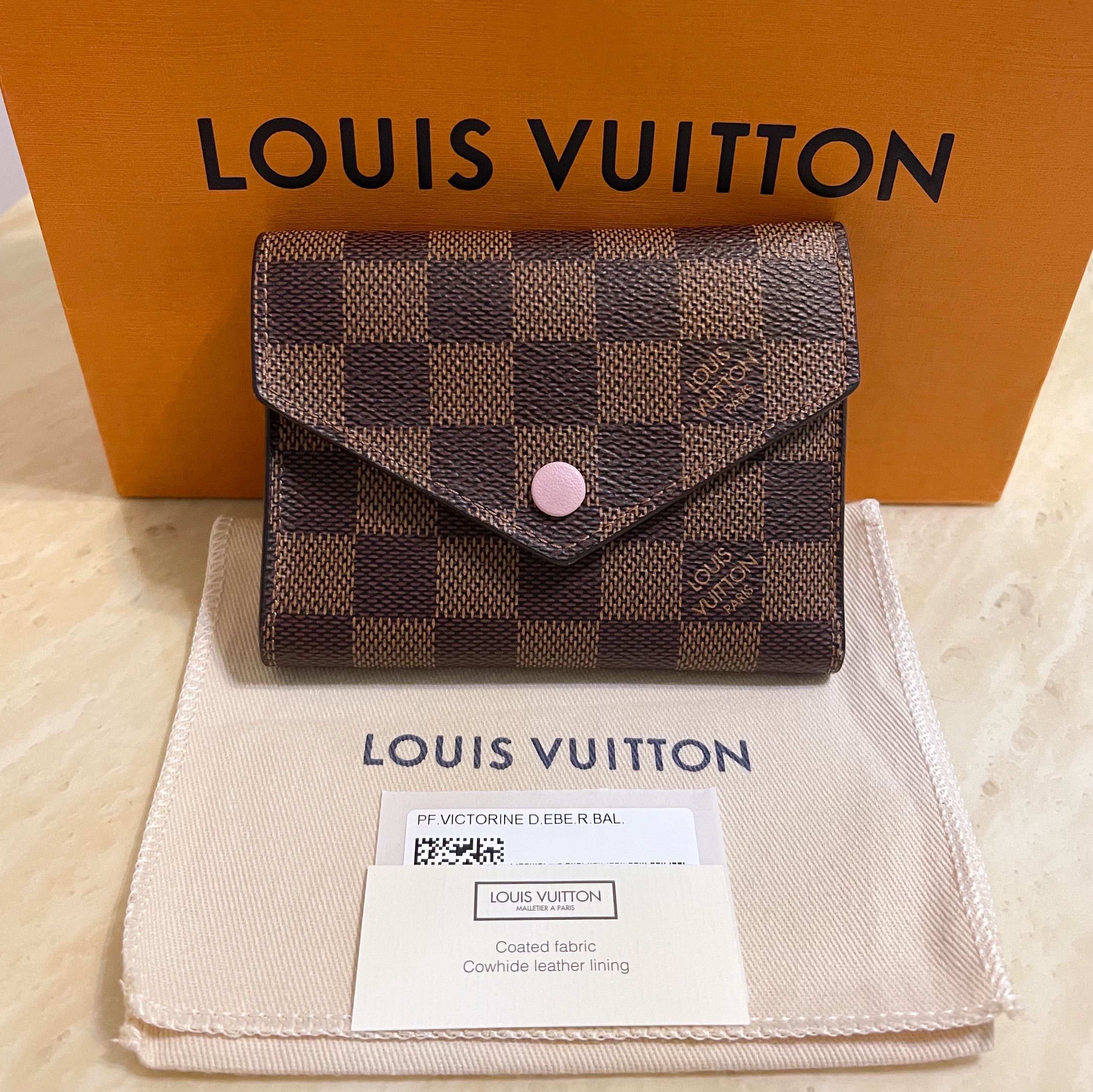 LOUIS VUITTON Portofeuil Victorine Damier Rose Ballerine pink wallet N61700