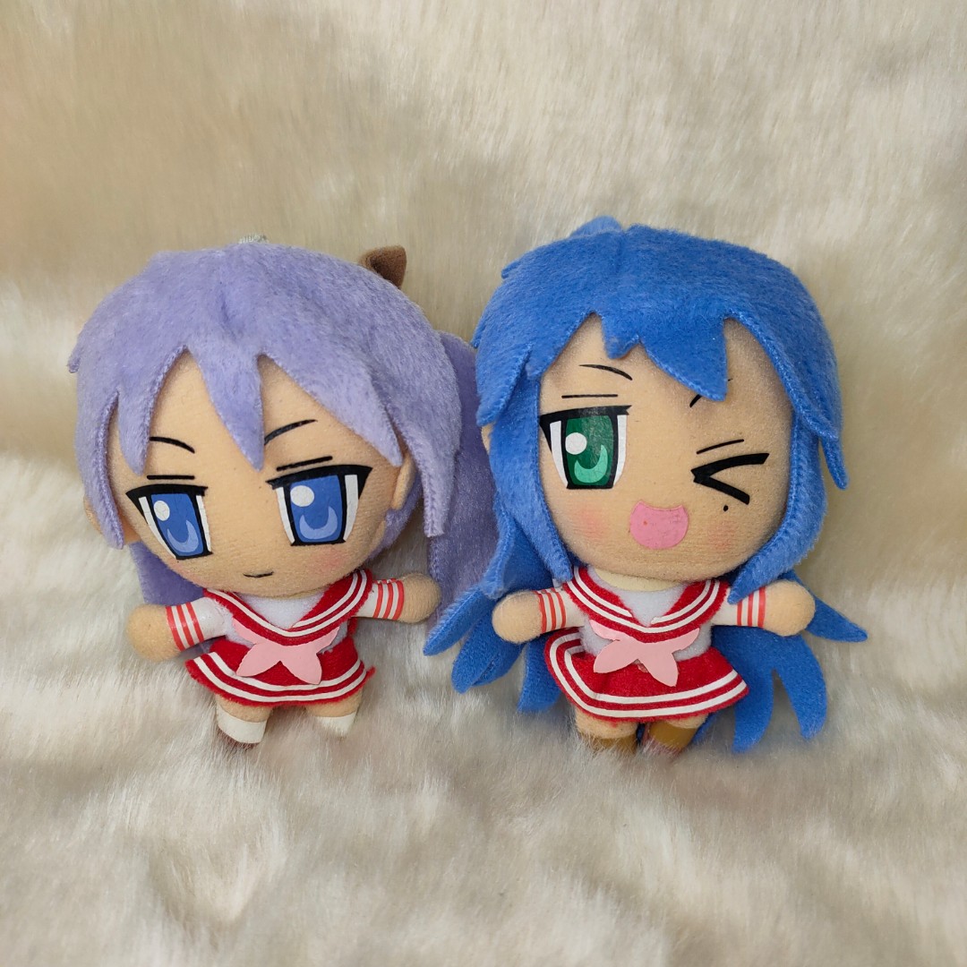 Lucky Star Konata and Kagami Small Plush Set Hobbies Toys