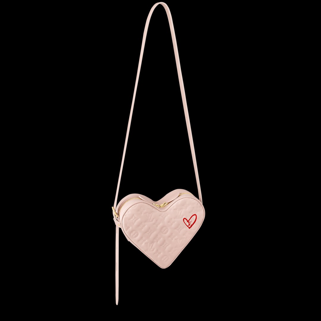 heart shaped lv bag