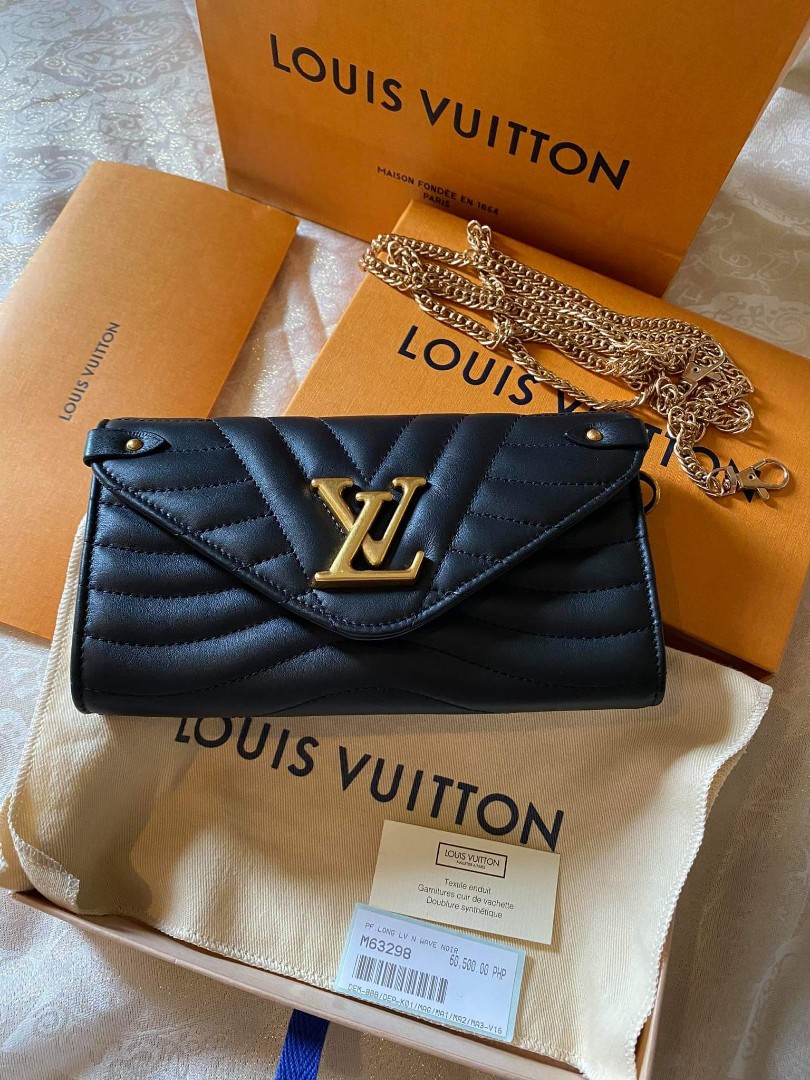 Louis Vuitton Rose Freesia Leather New Wave Long Wallet For Sale at 1stDibs