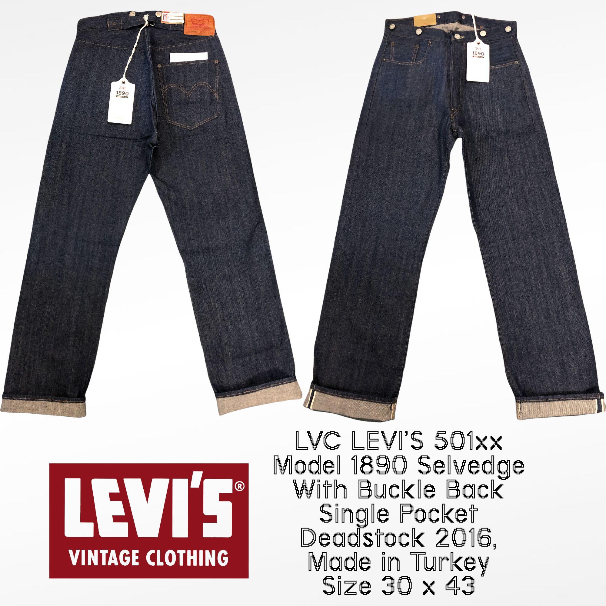 LVC LEVIS 501XX MODEL 1890 BIG E SELVEDGE, Men's Fashion, Bottoms