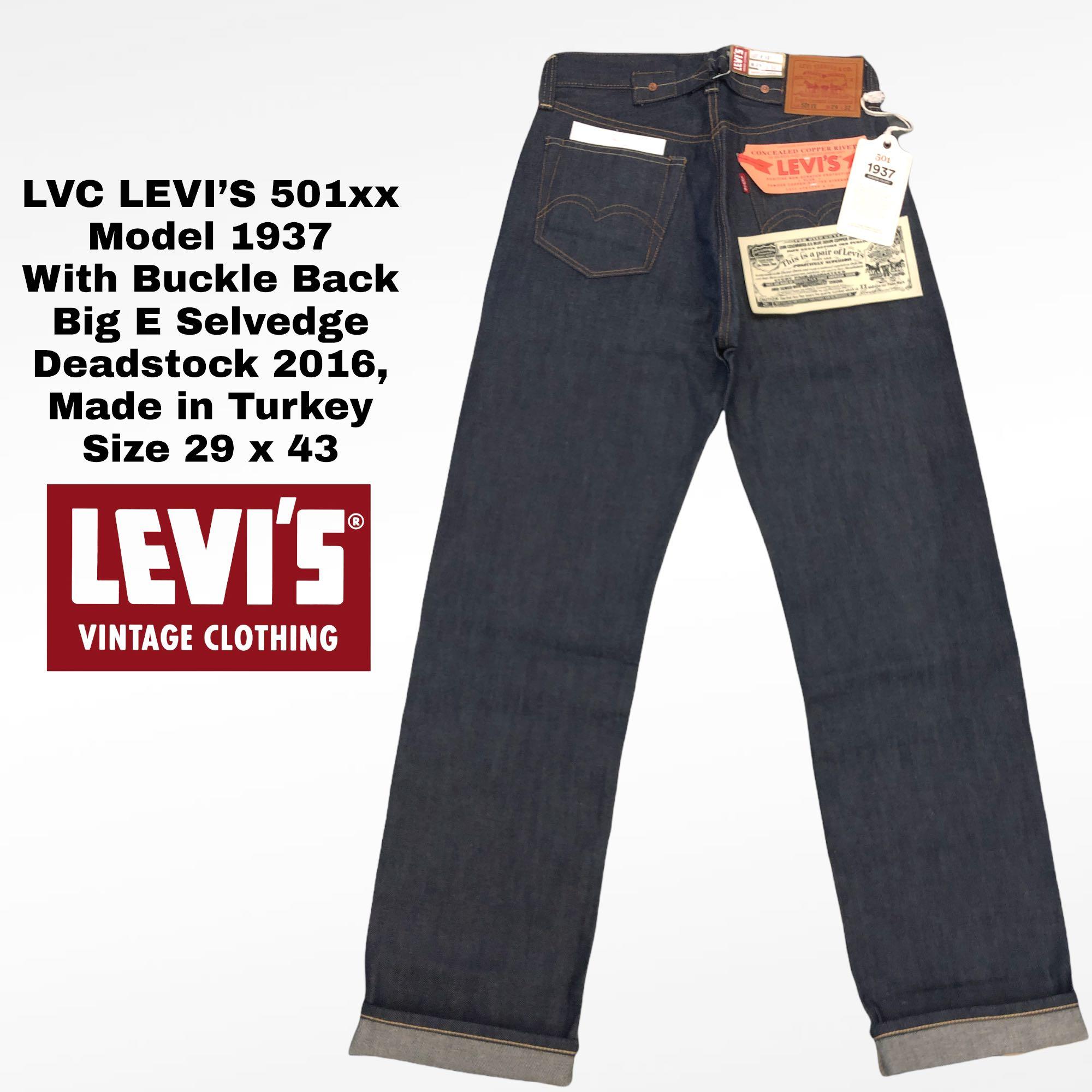 LVC LEVI'S 501XX BUCKLE BACK BIG E, Men's Fashion, Bottoms, Jeans on  Carousell