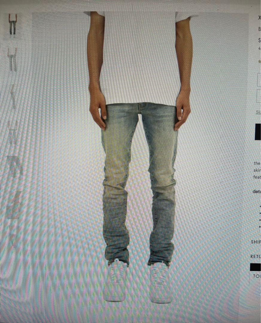 mnml X5 Stretch Denim Skinny Jeans W33 