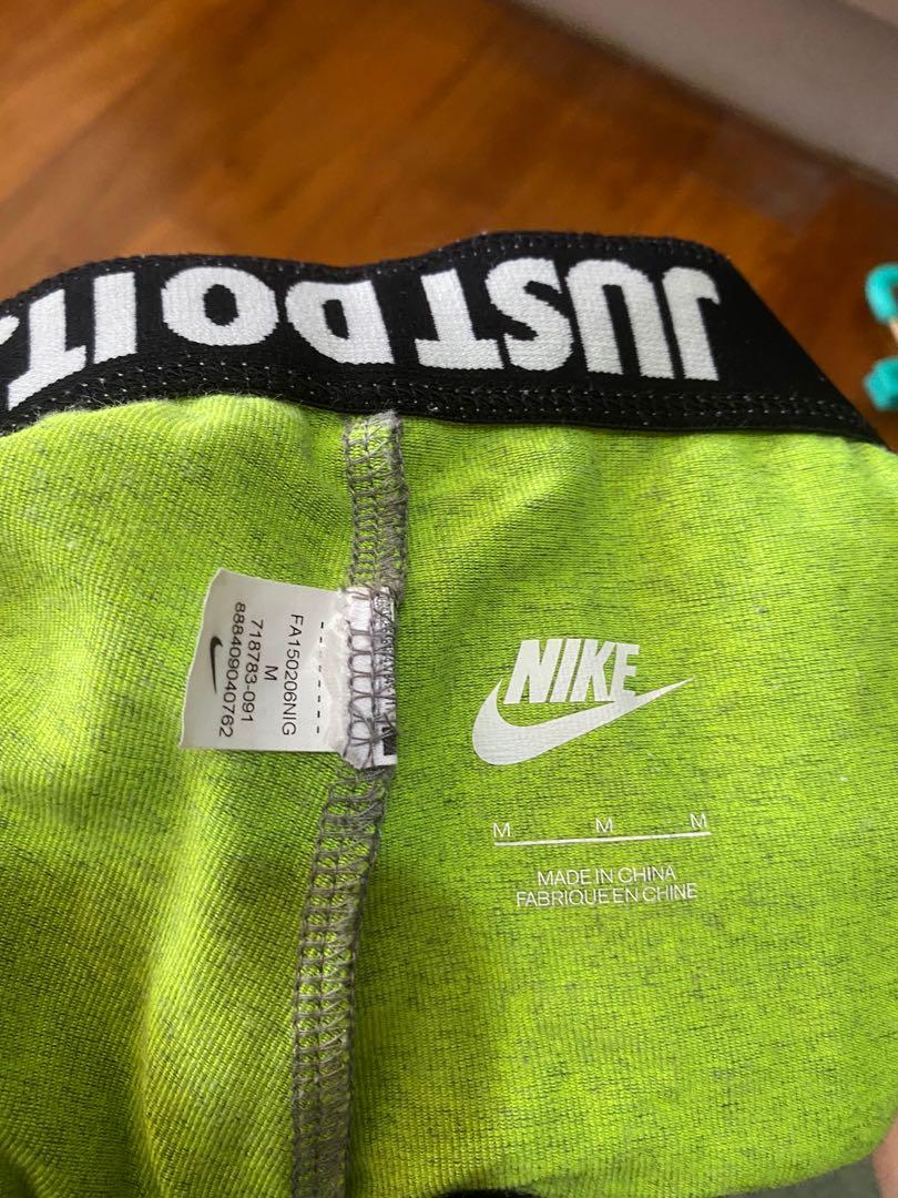 Nike lime green running leggings, Women's Fashion, Activewear on Carousell
