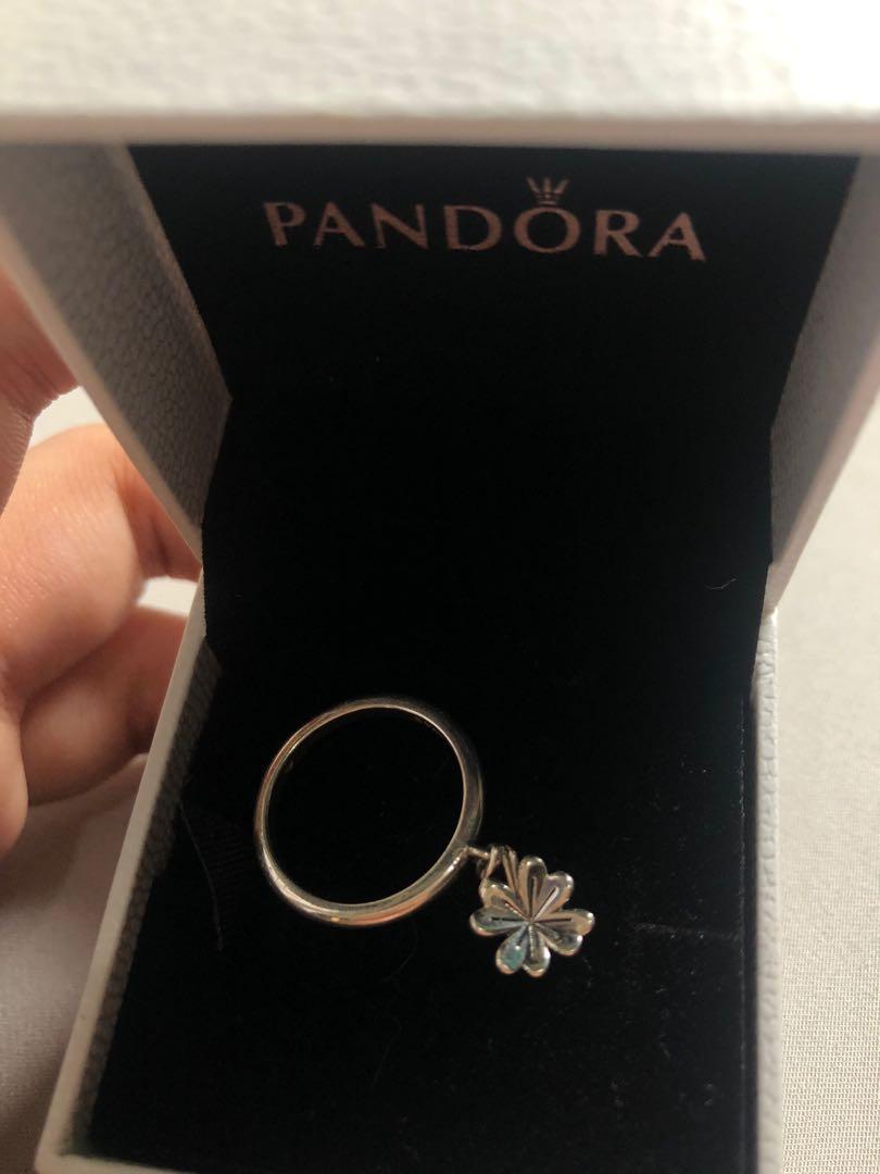 Four leaf store clover pandora ring