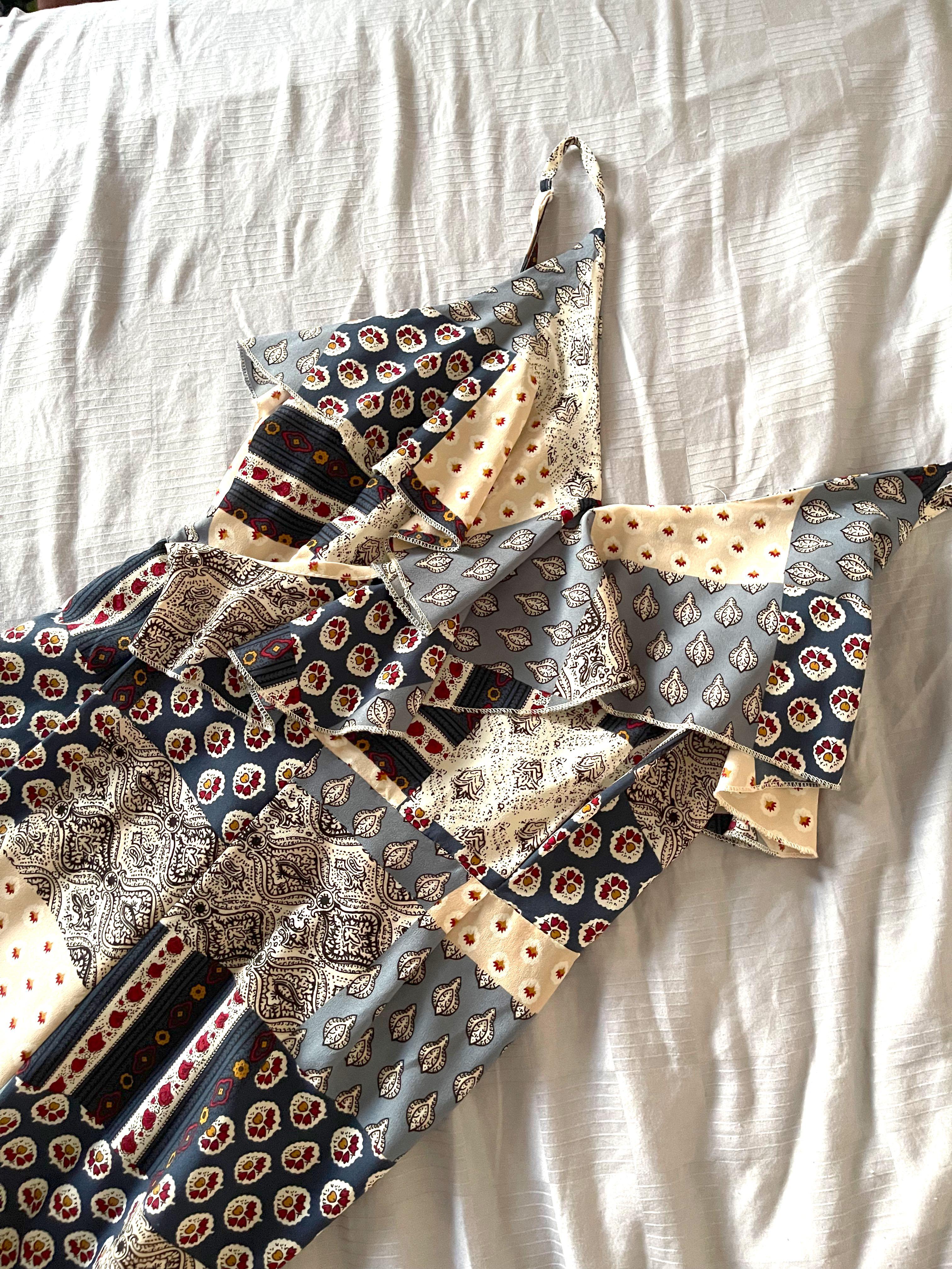 Patchwork Maxi Jumpsuit (Category: Jumpsuits) located in Singapore. Submitted by tashhh. (Listing ID 1113208374, Image 1). Description: Worn once or twice. Best fit size S.