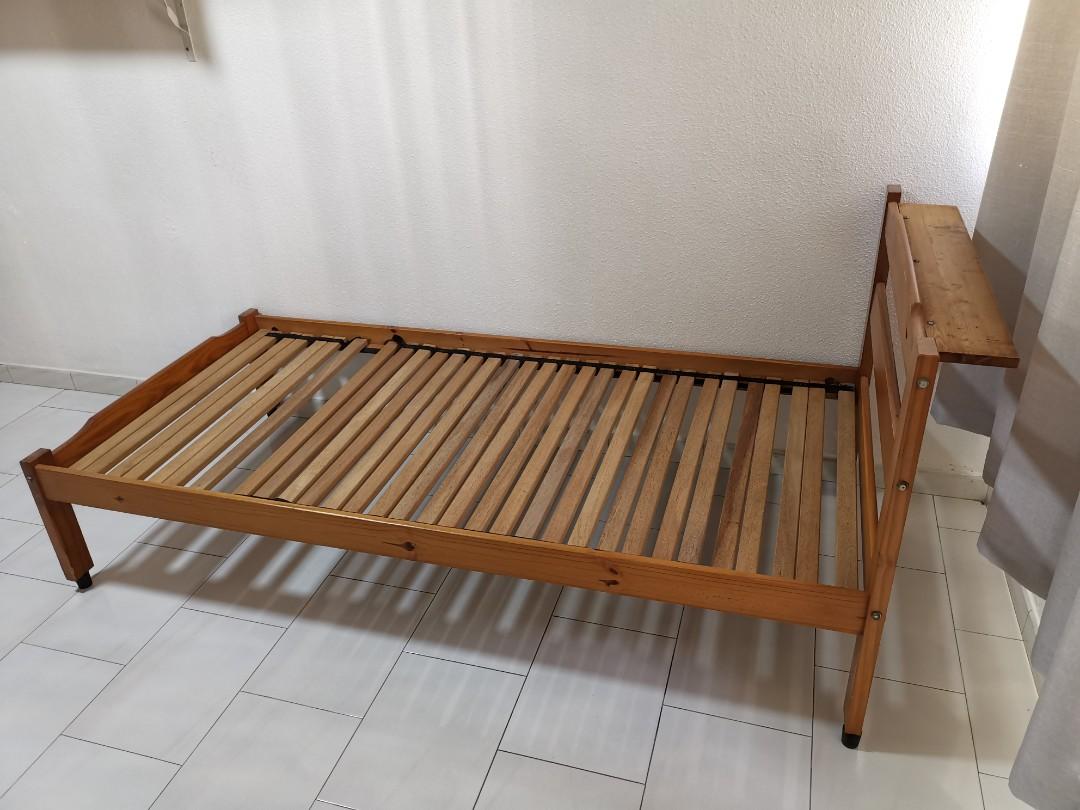 Pine Wood Single Bed Frame only (190cm x 90cm, mattress size