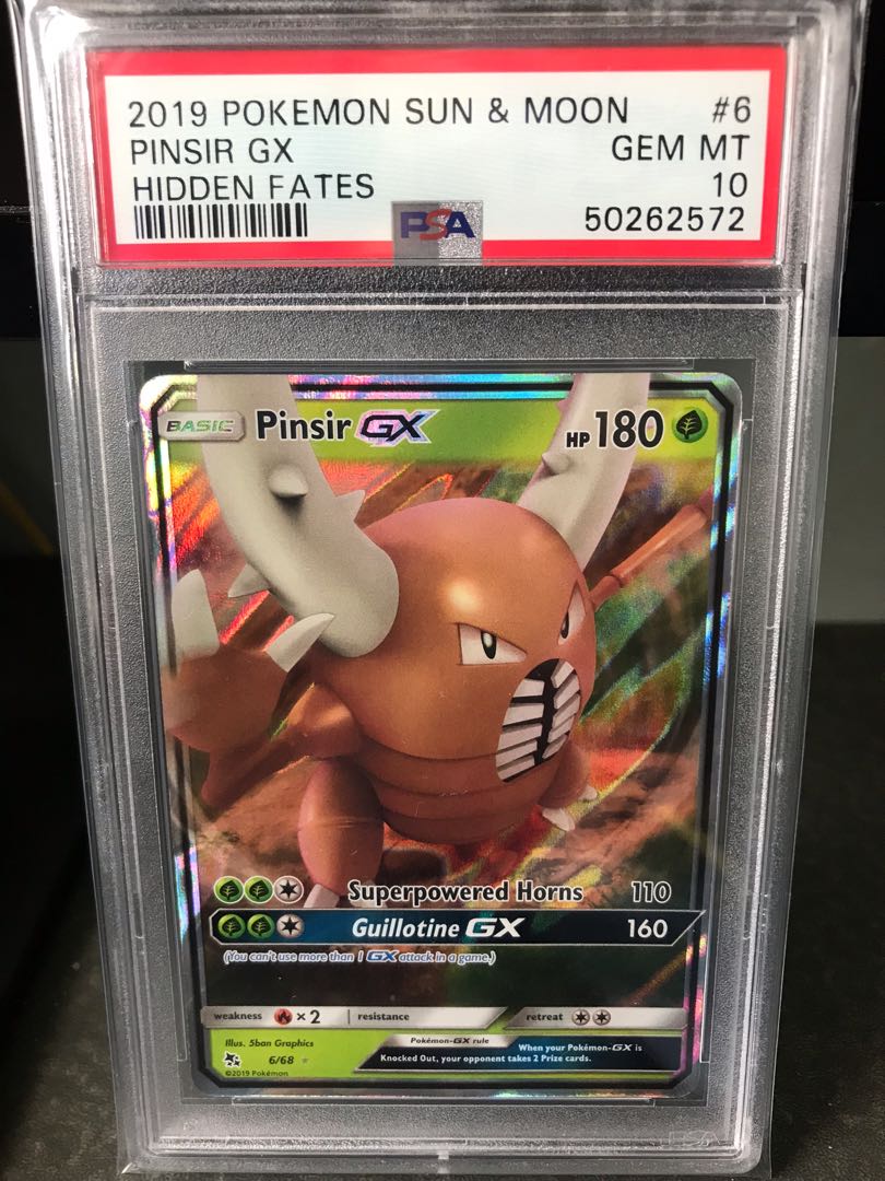 Pokemon Pinsir GX Hidden Fates PSA 10, Hobbies & Toys, Toys & Games on  Carousell