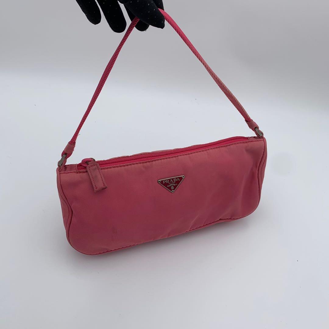 Prada Pink Nylon Pochette Bag – LuxuryPromise