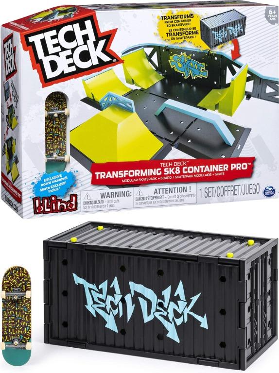 Original Tech Deck Transforming SK8 Container Pro Skate Park Toys for Boys  Finger Skateboard Ramp Set