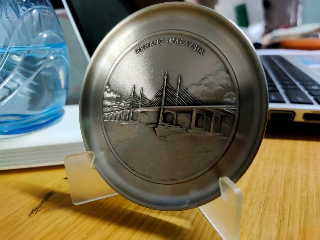 ROYAL SELANGOR (PENANG BRIDGE) PEWTER COASTER KemasRaya, Furniture